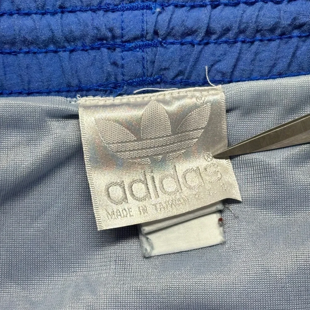 Vintage Adidas Trefoil Swim Shorts Mens Large Nylon Blue Pink Drawstring 5